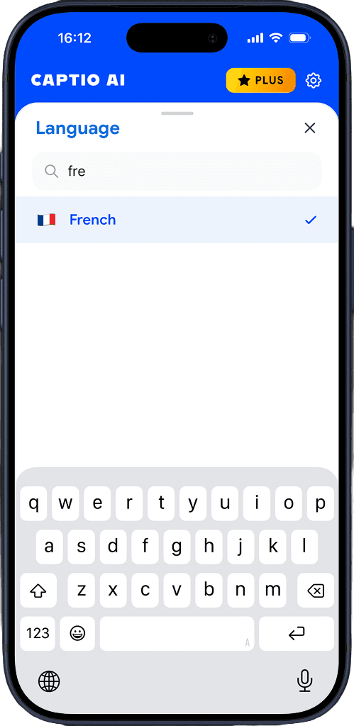 Select the preferred language